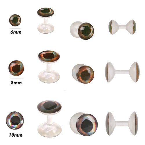 Maxcatch Weightless Dumbbell Living Eyes, 4D Realistic Resin 25PCS Fly Tying Materials (6mm)