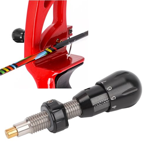 RiToEasysports Archery Cushion Plunger,Aluminum Alloy Screw On Arrows Rest for Recurve Bow (Black)