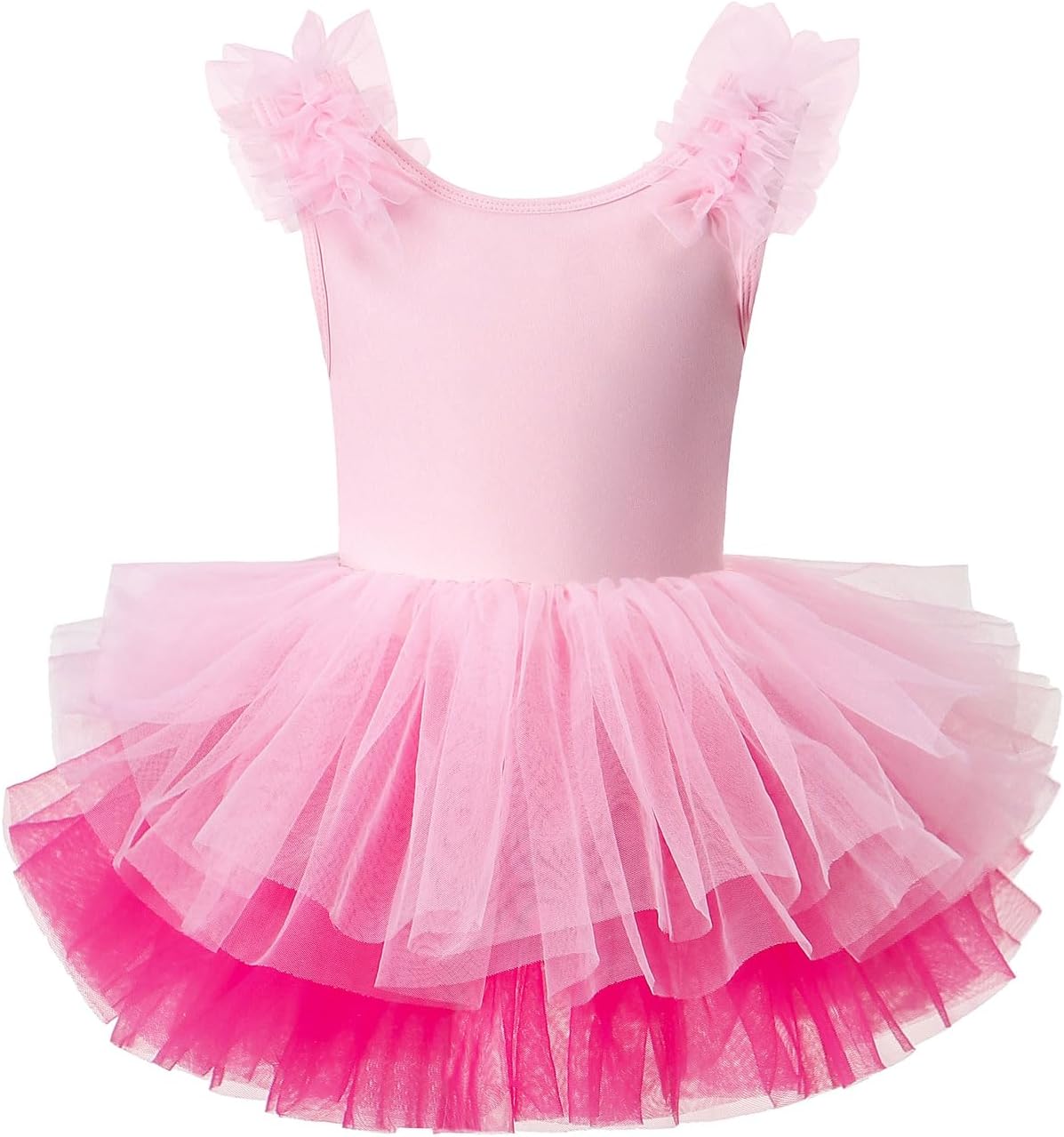 KARETT Toddler Ballet Outfit Sleeveless with Snap Gymnastics Leotards for Girls 1-7Y