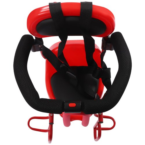 ZERNEIL Rear Child Bike Seat with Seat Cushion, Back Mounted Toddler Kids Bike Seat for Adult Bike, Outdoor Bike Seat for Ages 6 Months to 6 Years Old (Red)