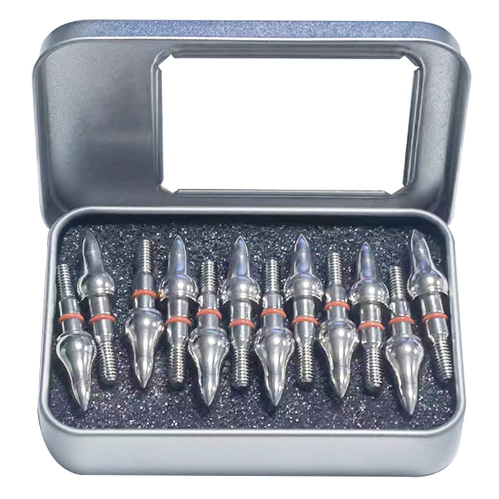 Field Points arrowheads 100 Grains Archery Field Points, 5/16" Stainless Steel Screw in Archery Field Tips and Broadheads (1 Dozen 12 PCS)