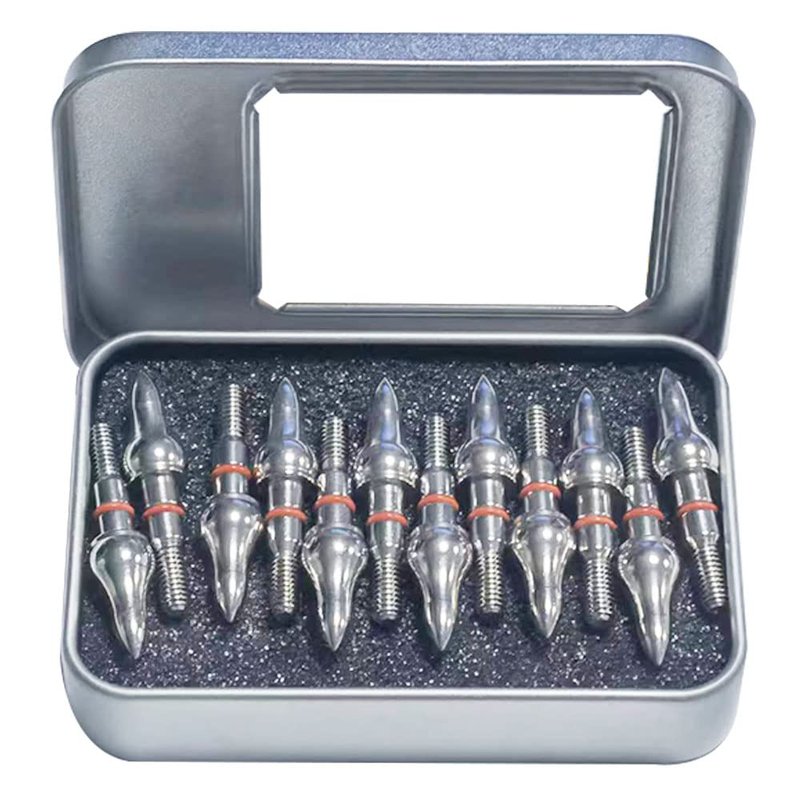 Field Points arrowheads 100 Grains Archery Field Points, 5/16" Stainless Steel Screw in Archery Field Tips and Broadheads (1 Dozen 12 PCS)