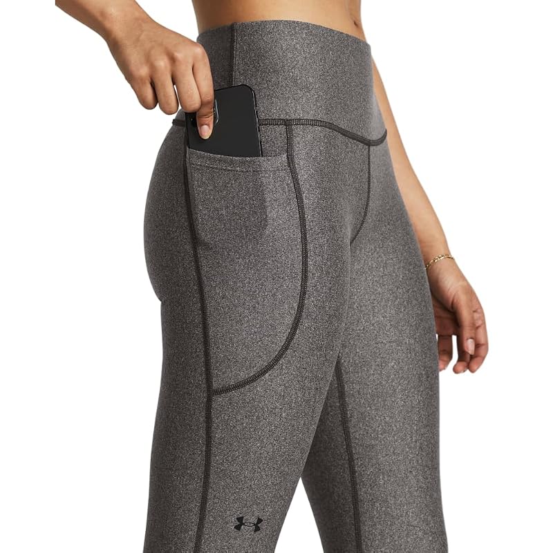 Under Armour Women’s HeatGear Armour High-Waisted Pocketed Leggings - Charcoal Light Heather / Black+Medium