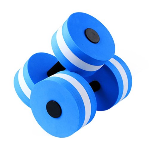UDIYO Exercise Dumbbells, Fitness Barbells, High-Density EVA-Foam Dumbbell Set, Non-Slip Solid Colorfast Pool Weights Dumbbells for Water Aerobics Weight Loss, Pool Fitness, Water Exercise Blue