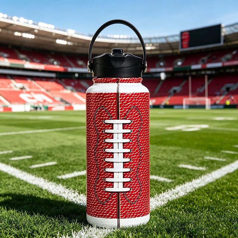 32 oz Insulated Stainless Steel Water Bottle with Leak-Proof Lid & Straw, Double Wall