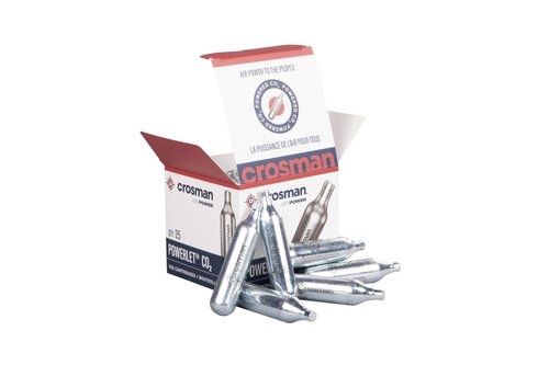 Crosman 12-Gram CO2 Powerlet Cartridges For Use With Air Rifles And Air Pistols