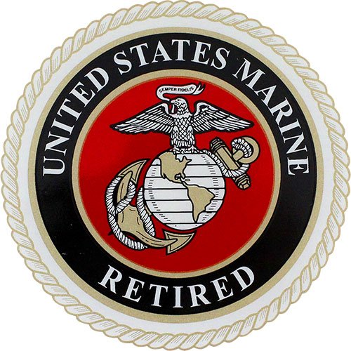 United States Marine Corps Retired Clear Decal - Military Marine Sticker