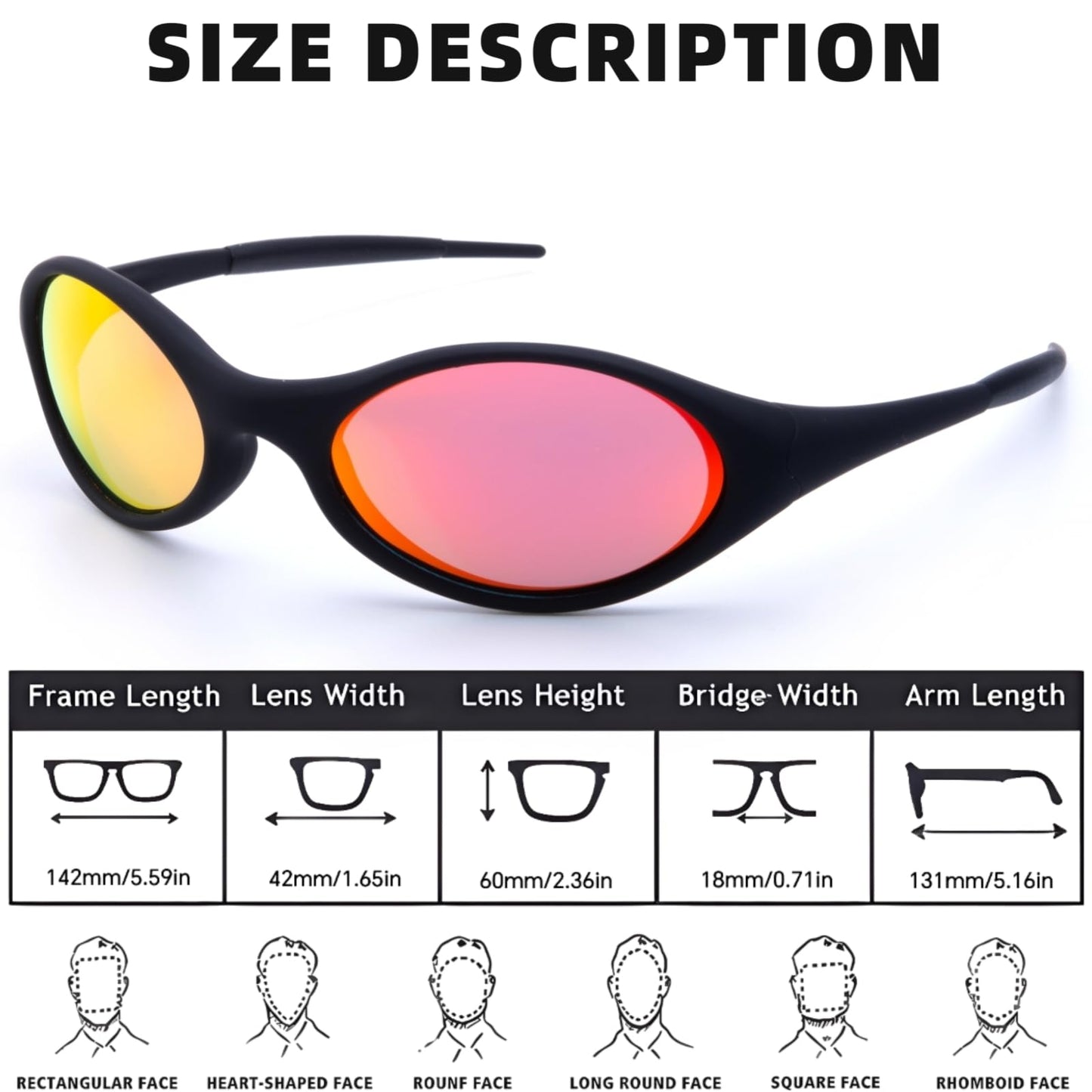 ICARA 3 Pack Sport Polarized Sunglasses for Men and Women All Day Comfort UV400 Protection for Cycling Fishing Driving (3 Pack-Black/Silver/Orange)