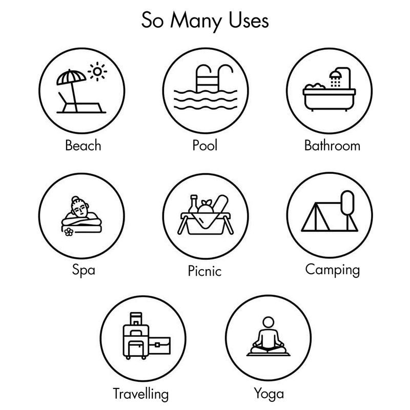 Refinery No. 1 Oversized Turkish Beach Towel – Quick Dry Sandproof Beach Blanket & Picnic Blanket – Lightweight Turkish Bath Towels, Yoga & Camping Towel – Beach Towels Swim Towel (Gray