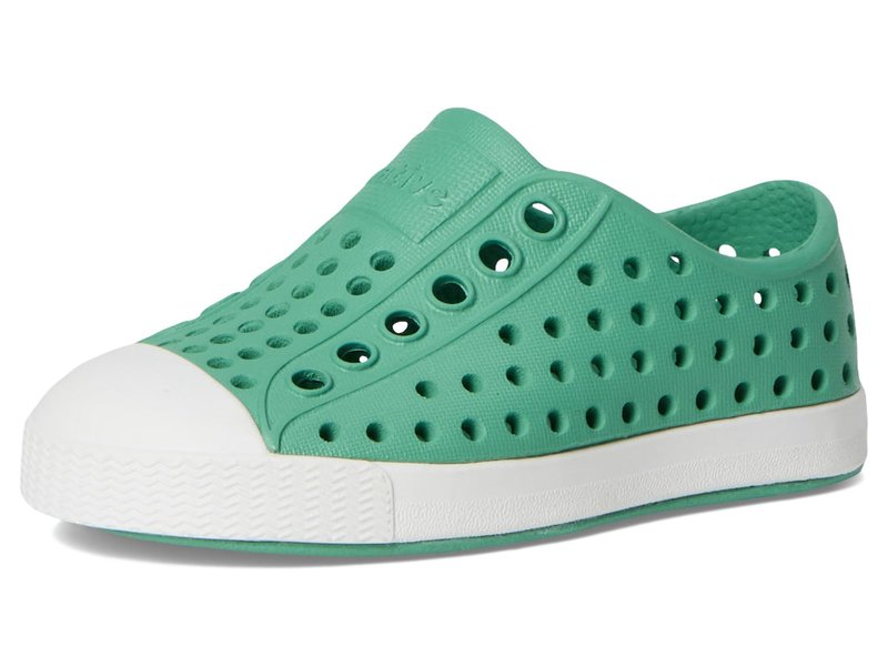 Native Shoes Unisex-Kids Jefferson Sneakers, Alpine Green/Shell White, 1 Little Kid