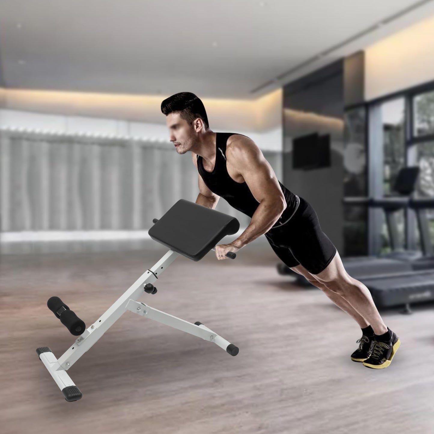 IOUSSJC Roman Chair Hyper extension Bench, Adjustable Roman Chair for Home Gym Fitness, Hyperextension Bench, Multi-Functional Bench for Full All-in-One Body Workout