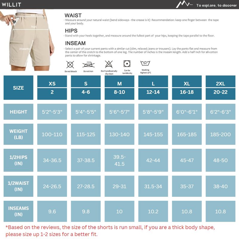 Willit Women's 10" Hiking Cargo Shorts Stretch Golf Active Long Shorts Quick Dry Outdoor Summer Shorts Gray L