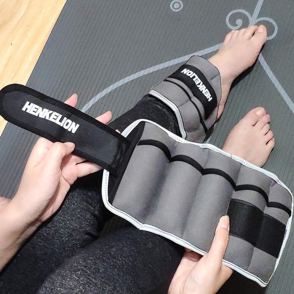 1 Pair 2 3 5 10 Lbs Adjustable Ankle Weights for Women Men Kids, Strength Training Wrist and Ankle Weights Sets for Gym, Fitness Workout, Running, Lifting - Black Grey Pink Blue Purple