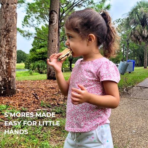 Stainless Steel S'mores Roasting Sticks Set of 6 Telescoping Campfire Skewers