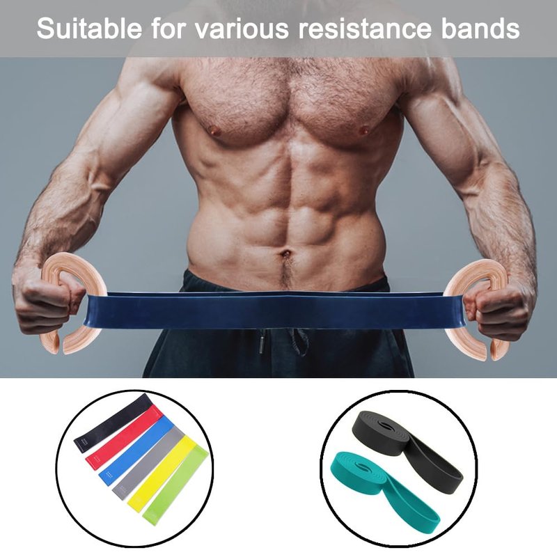 Lights Mountain Wooden Resistance Bands Handles, Versatile Exercise Handles, for Elastic Band Workouts Home Gym Strength Training, and Full-Body Workouts