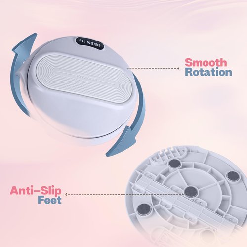 kisnbld Ab Twister Board, Waist Twister Machine with Counter & Resistance Bands, Adjustable Foot Spacing Waist Twisting Disc for Slimming, Toning and Fitness, Core & Ab Workout Disc