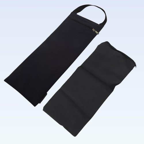 Everyday Yoga Sand Bag Cotton Unfilled, Adds Weight to Poses, Zipper Cover, Sturdy Handle, Silica Sand Filling, Durable Material - Black