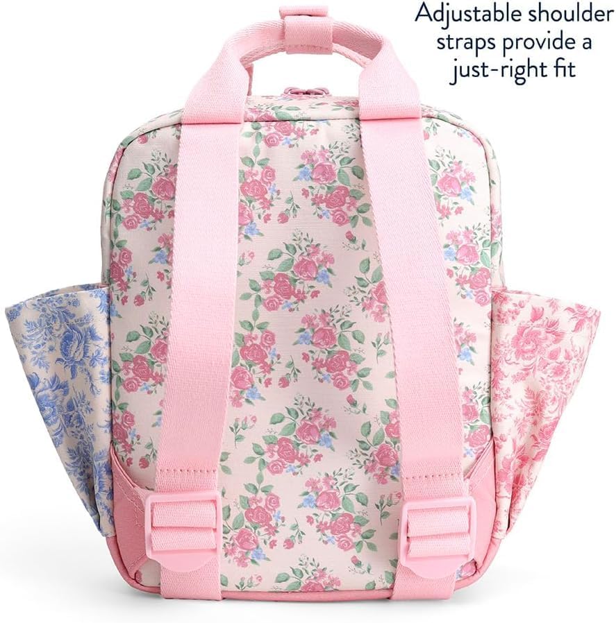 Itzy Ritzy Toddler Backpack - Daycare Bag - Features Adjustable Shoulder Straps, 2 Side Pockets & Spacious Interior with Wipeable Fabric Lining & Name Label, Strawberry Backpack