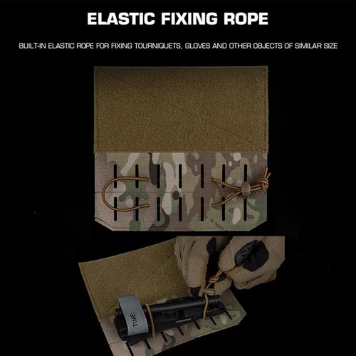 Tactical MOLLE Panel with Hook and Loop for Tactical Vest Chest Rig Airsoft Paintball
