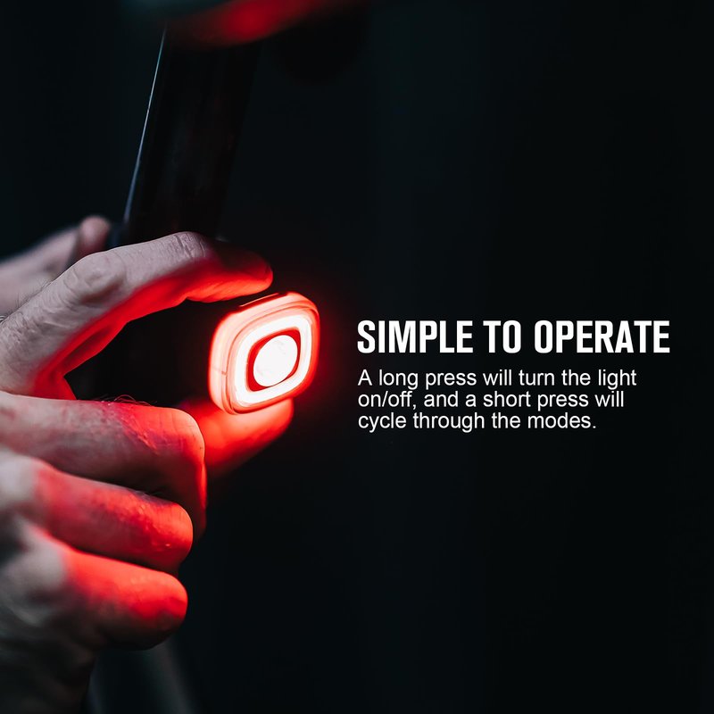 OLIGHT RN 120 C Bike Tail Lights, 120 Lumens and 260 Degree Visibility, 1500m Viewable Range, Rechargeable Bicycle Break Sensing Taillights, IPX6 Waterproof, Road and Urban Cyclists