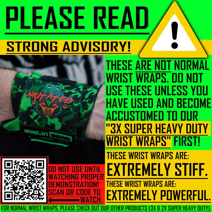 26" Super Heavy-Duty Wrist Wraps for Weightlifting | 3.5X Maximum Wrist Support for Powerlifting & Gym | Weight Lifting Wrist Wraps for Bodybuilding & Joint Support | Wrist Braces for Men & Women