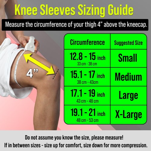 Knee Brace for Women & Men, 2 Pack Compression Knee Brace, Knee Support Sleeve for Pain Relief, Running, Workout, Sports, Knee Braces for ACL, Meniscus Tear, Arthritis and Injury Recovery Black L