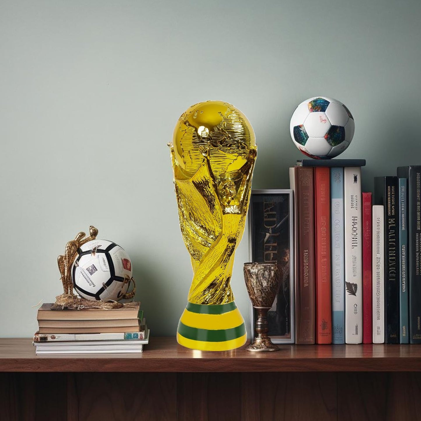 2022 World Cup Trophy Replica Resin Soccer Collectibles Sports Fan Trophy Gold Bedroom Office Desktop Decor