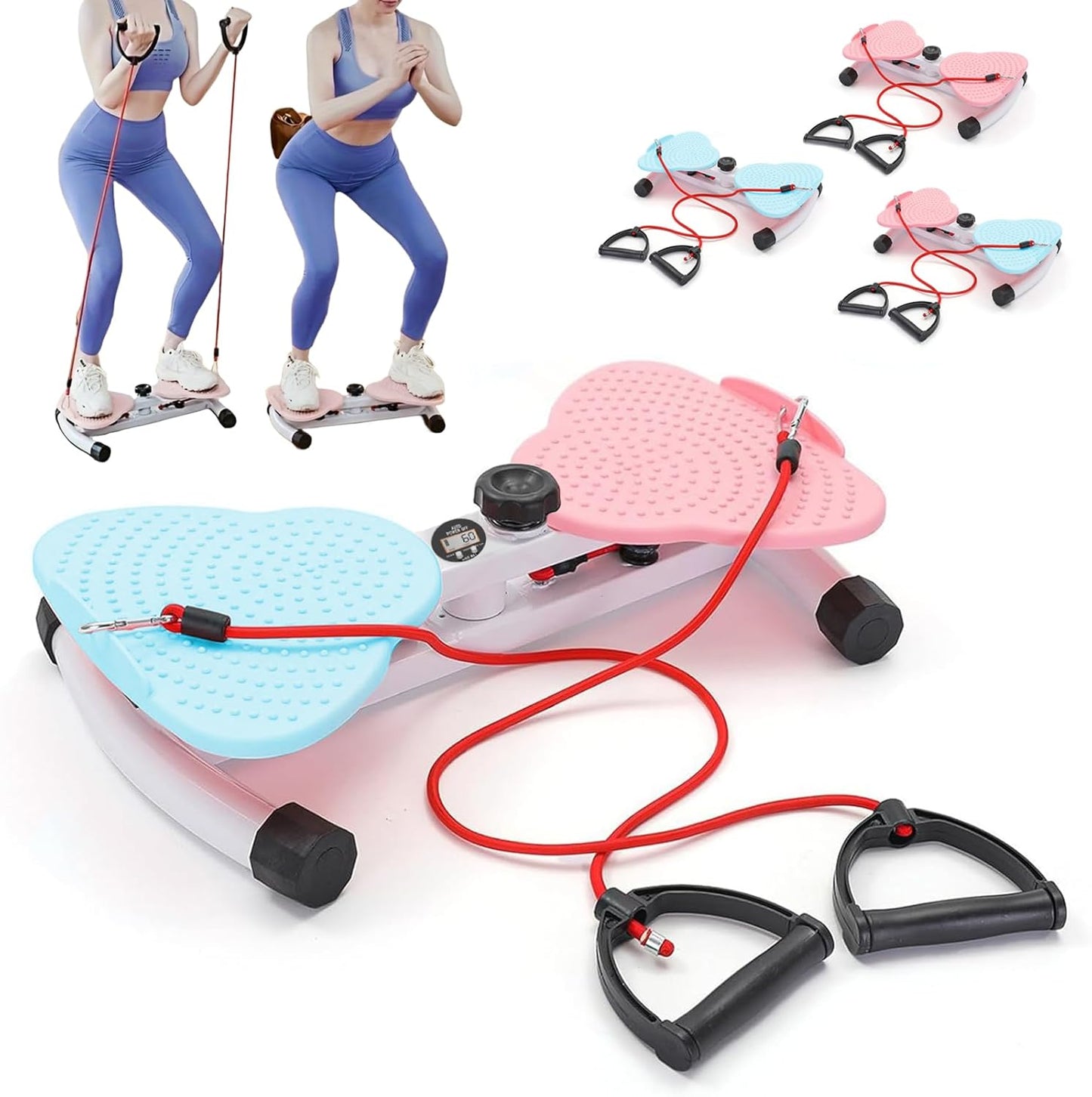 2025 Upgraded Waist Twister Board with Digital Count Display - 270° Oscillating Ab Twister Machine with Adjustable Resistance Bands, Non-Slip ABS Base, Silent Twist Board for Exercise