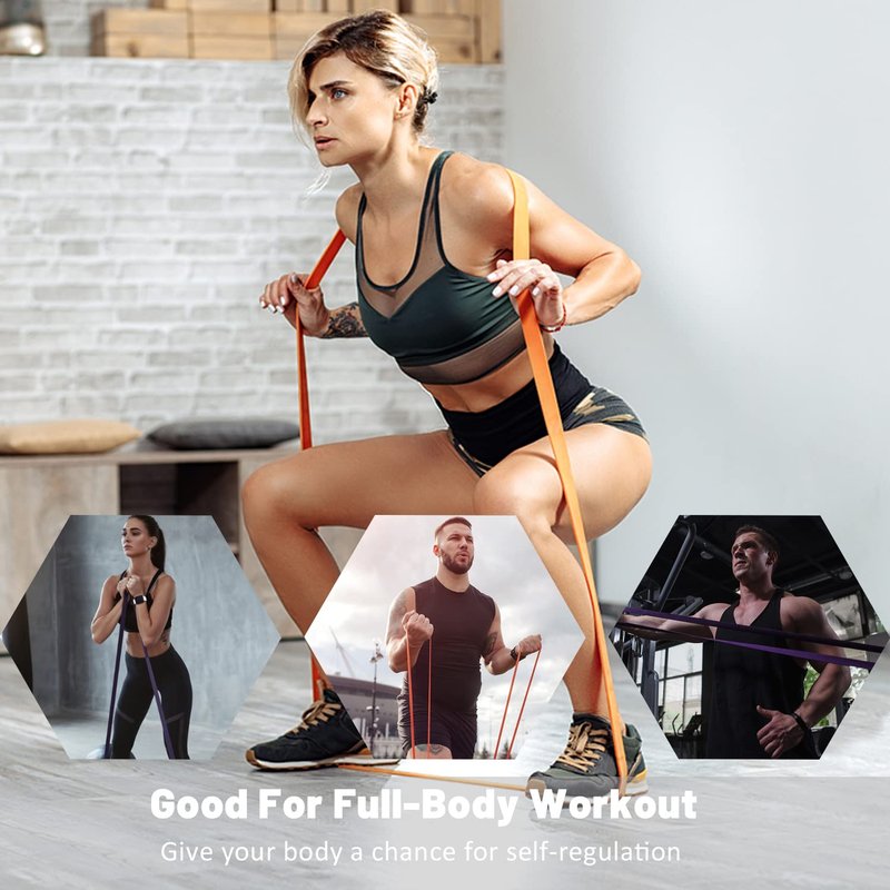 Resistance Bands, Pull Up Assist Bands - Workout Bands, Eexercise Bands for Working Out, Fitness, Training, Physical Therapy for Men Women - Maroon