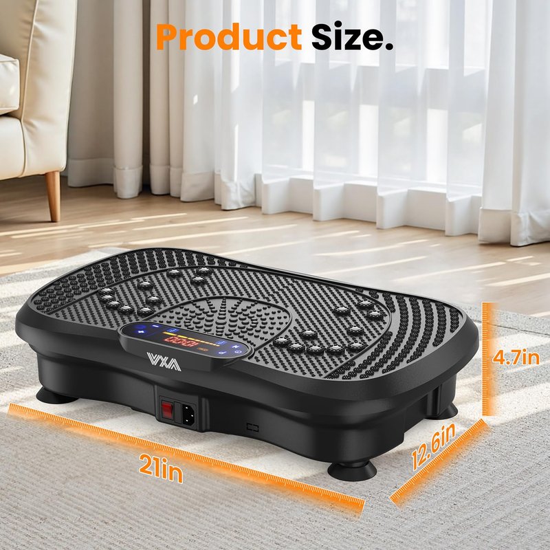AXV Vibration Plate Fitness Platform Exercise Machine Vibrating Shaking Full Body Shaker Workout Vibrate Stand Shake Board Sport for Weight Loss Fat Burner for Gym Home Office