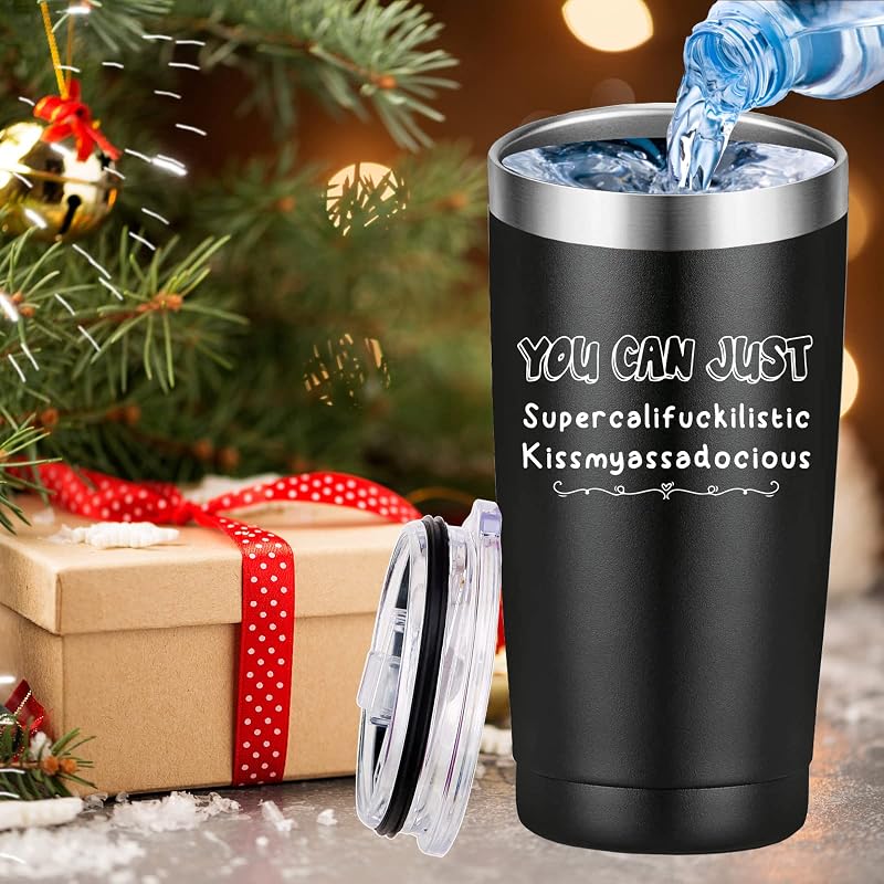 Travel Mug Tumbler, 20 oz, Black — Funny Gifts for Men, Women, Dad, Mom, Best Friend