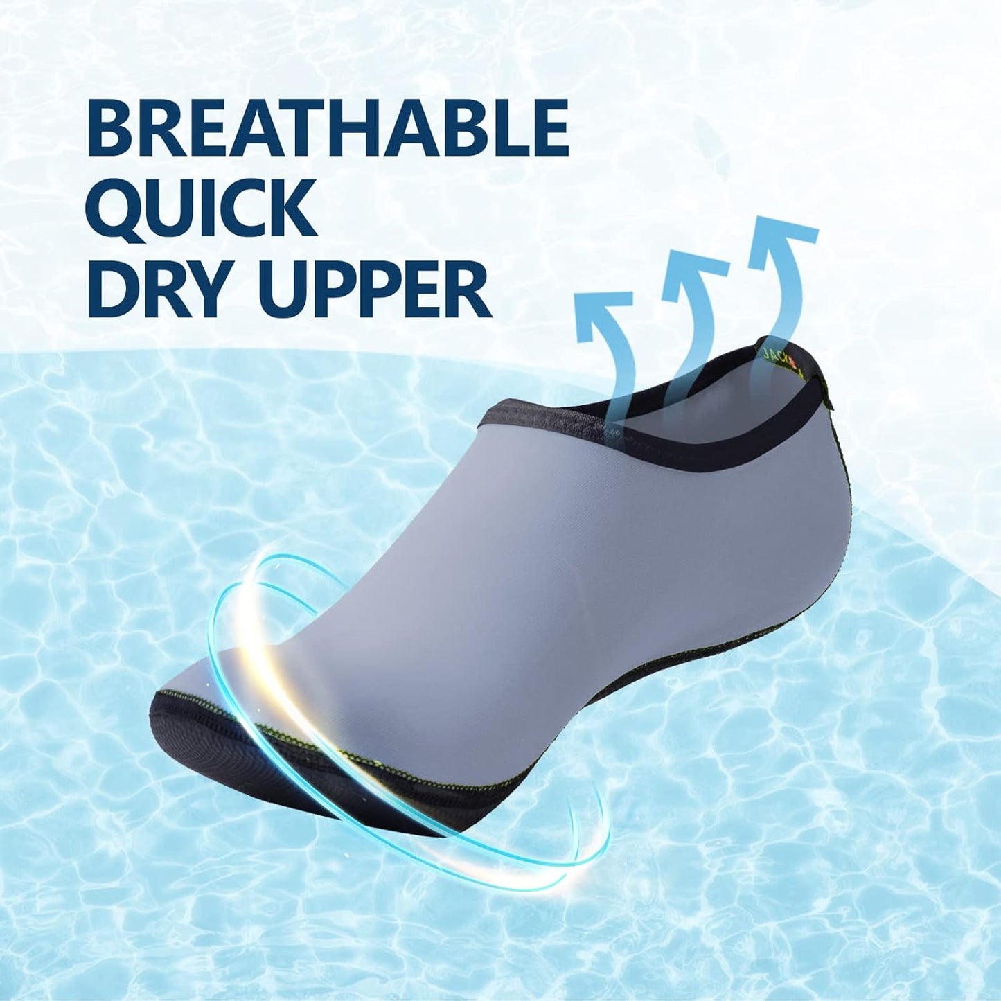 JACKSHIBO Water Shoes for Women Men Swim Shoes Water Socks for Cruise Essentials Swimming Aqua Beach Pool Yoga Surf