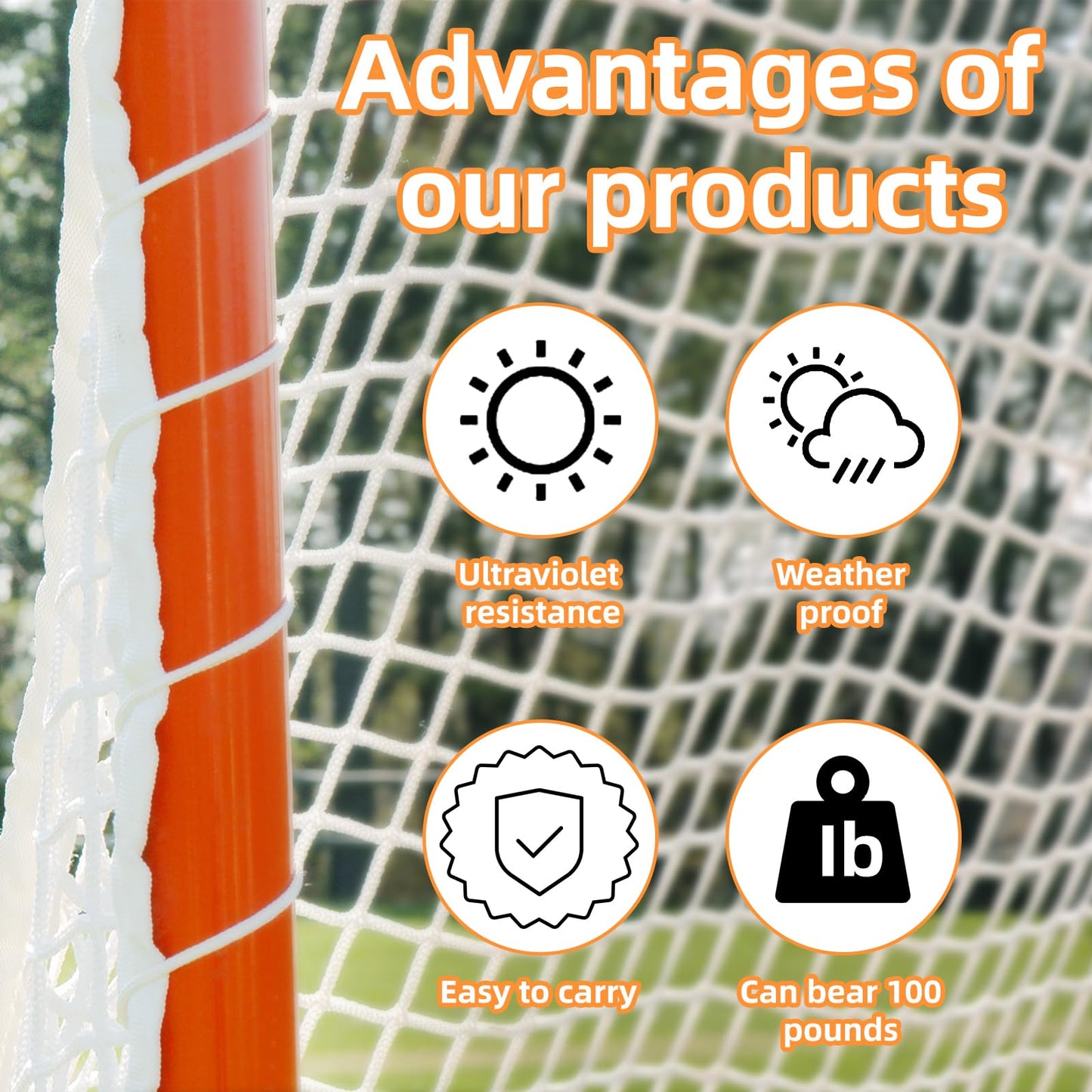 2 Pcs Lacrosse Goal Net Lacing Cord 115ft/35m Long, 4mm Thick, Lacrosse Net Rope for Lacrosse Hockey Soccer Backstop Cage Net Backyard Collegiate High School Youth, Net Not Include