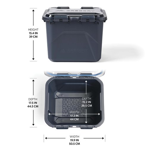 Gregory Alpaca 50L Waterproof Gear Organization/Camping Gear Box with Transparent Removeable Lid, Slate Blue