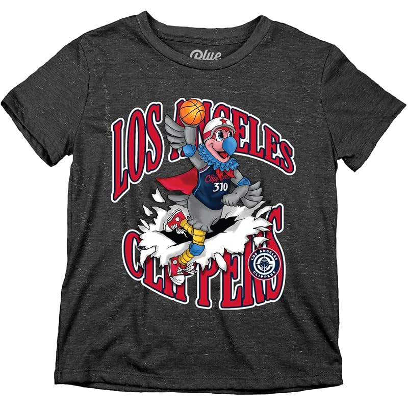 Blue 84 Los Angeles Clippers Kids T‑Shirt – Black Small Tri‑Blend Officially Licensed
