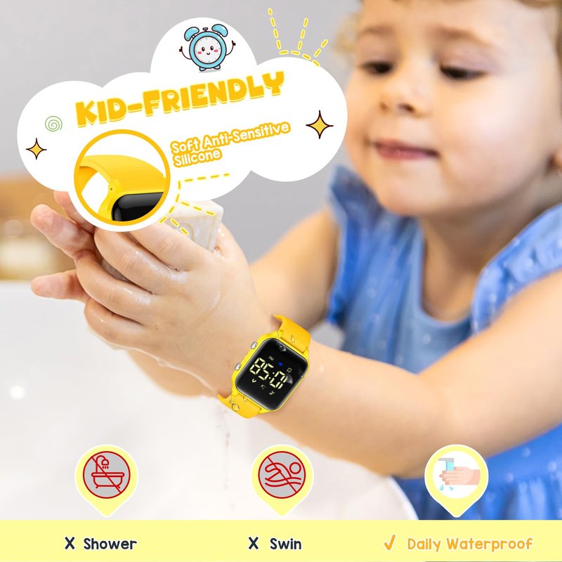 Timever Kids Digital Watches for Boys Girls, Sports Watch with Fitness Tracker, Pedometer, Alarm Clocks, Stopwatch, No App Needed Waterproof Kids Watch, Gift for Teens Student Girls Boys Ages 5-14