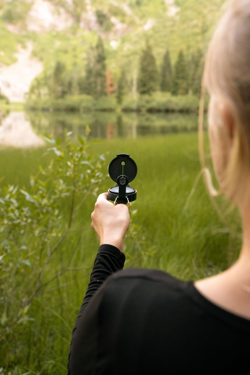 Coghlan's Lensatic Compass for Hiking, Camping, Survival, and Orienteering; Durable, Military-Style Navigation Tool with Sighting Lens and Waterproof Design for Precise Directional Accuracy