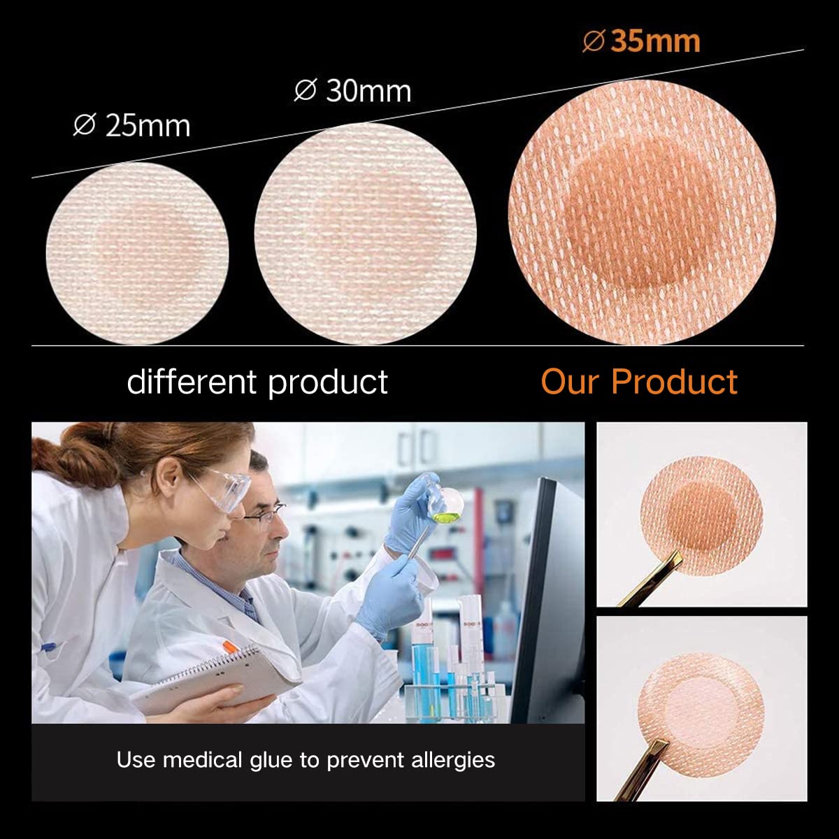 2XK-NOV Nipple cover for runners - Value Pack (100 Pieces), Disposable Running Nipple Covers Stickers for Men - 3.5cm Anti-Chafing Nipple Patch - Men Nipple Hider - Beige