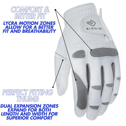 Bionic Men's Performance Grip Pro Premium Leather Golf Glove (Medium/Large, Left)