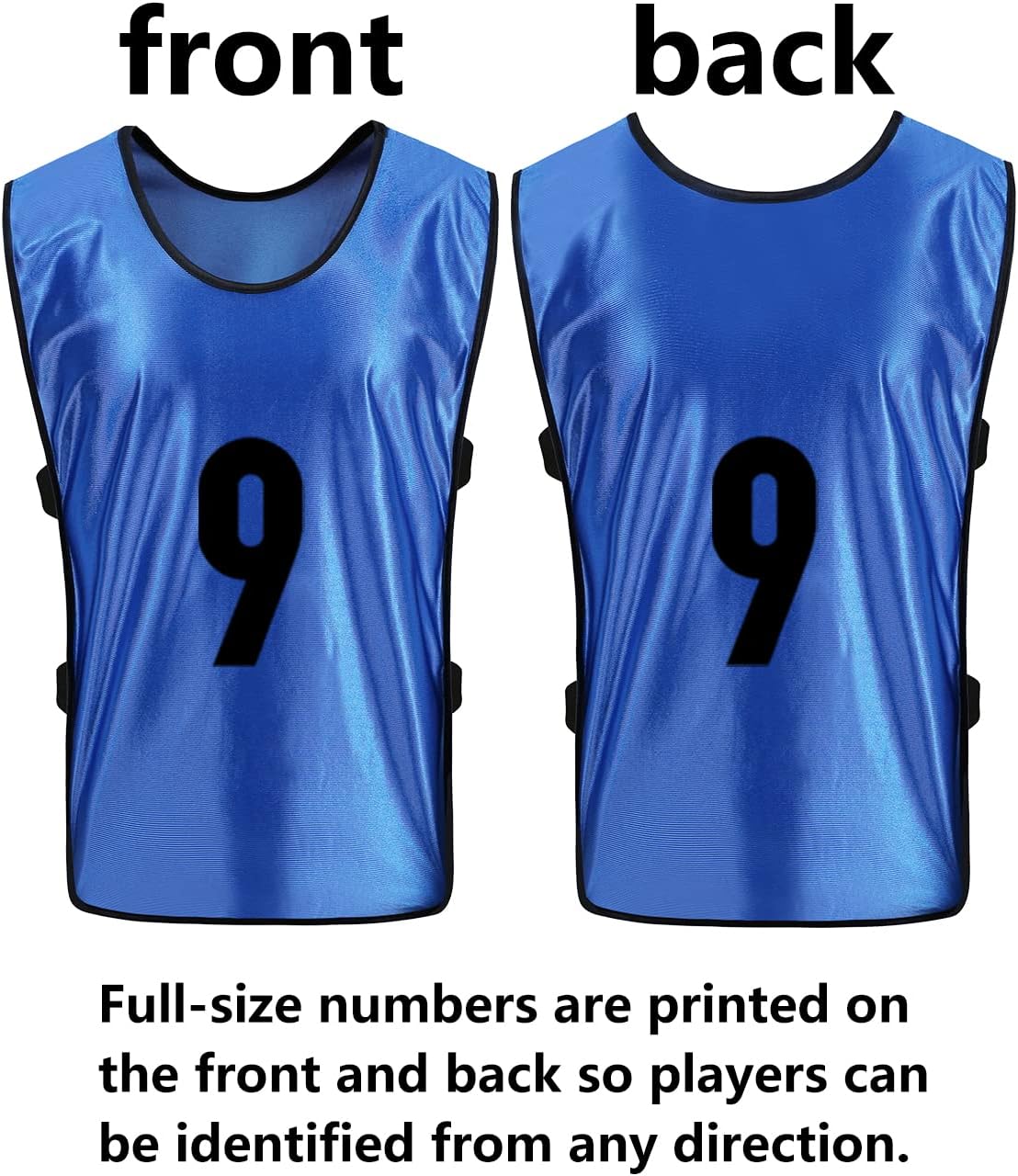 24Pack pinnies Soccer Vests Youth Scrimmage Basketball Team Practice Jerseys for Kids Adult Sports Football Pennies