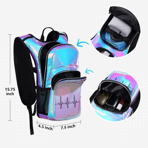 NOOLA Rave Hydration Backpack, Water Backpack with 2L Water Bladder, Festival Essential Accessories for Women Men, Hydropack Hydrobag for Festival Gear, Hiking, Running, Biking, Blue