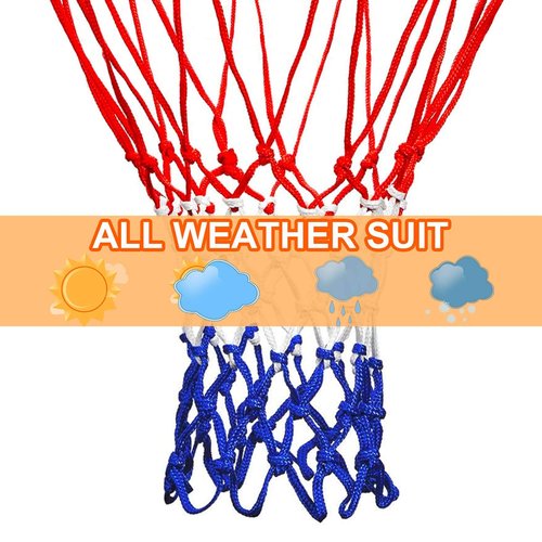 LAO XUE 2025 Upgraded Thickening Heavy Duty Basketball Net, Rainproof Sunscreen for All-Weather 21inches (6.88 Ounce) Standard Thick Nets,12 Loops for Indoor and Outdoor Replacement Net