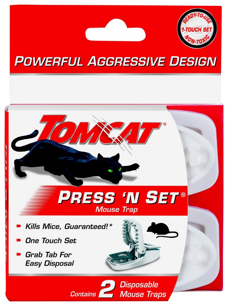 Tomcat Press 'N Set Mouse Trap, 2 Traps/Pack (7-Pack)