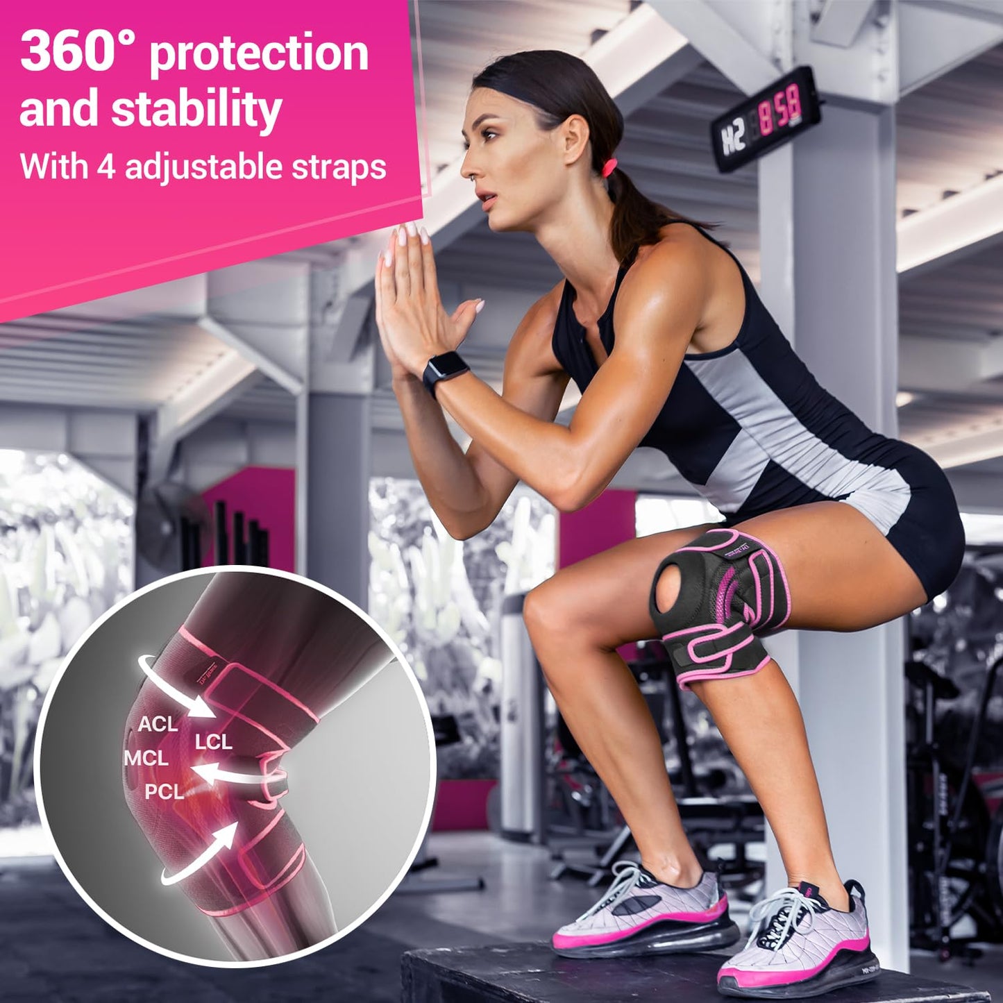 DR. BRACE ELITE Knee Brace with Side Stabilizers & Patella Gel Pads for Maximum Knee Pain Support and fast recovery for men and women-Please Check How To Size Video (XX-Large, Orion)
