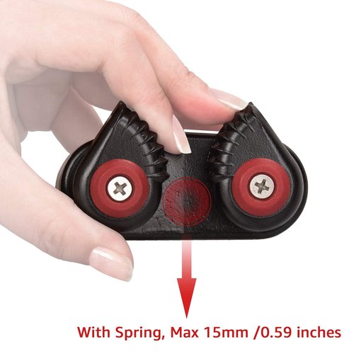 GANGUOLA Cam Cleat, Rope Cleat, Ball Bearing Fast Entry Cam Cleat for Line Sizes Upto 5/8-Inch, Aluminum, Sailing Sailboat Kayak Canoe Dinghy Accessories
