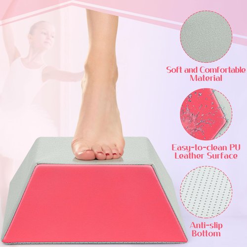 Stable Stunt Stand: Cheerleading Balance Trainer for Flyers, PU Anti-slip Cheer Flyer Stand, for Improving Flexibility Core Strength and Coordination, Pink