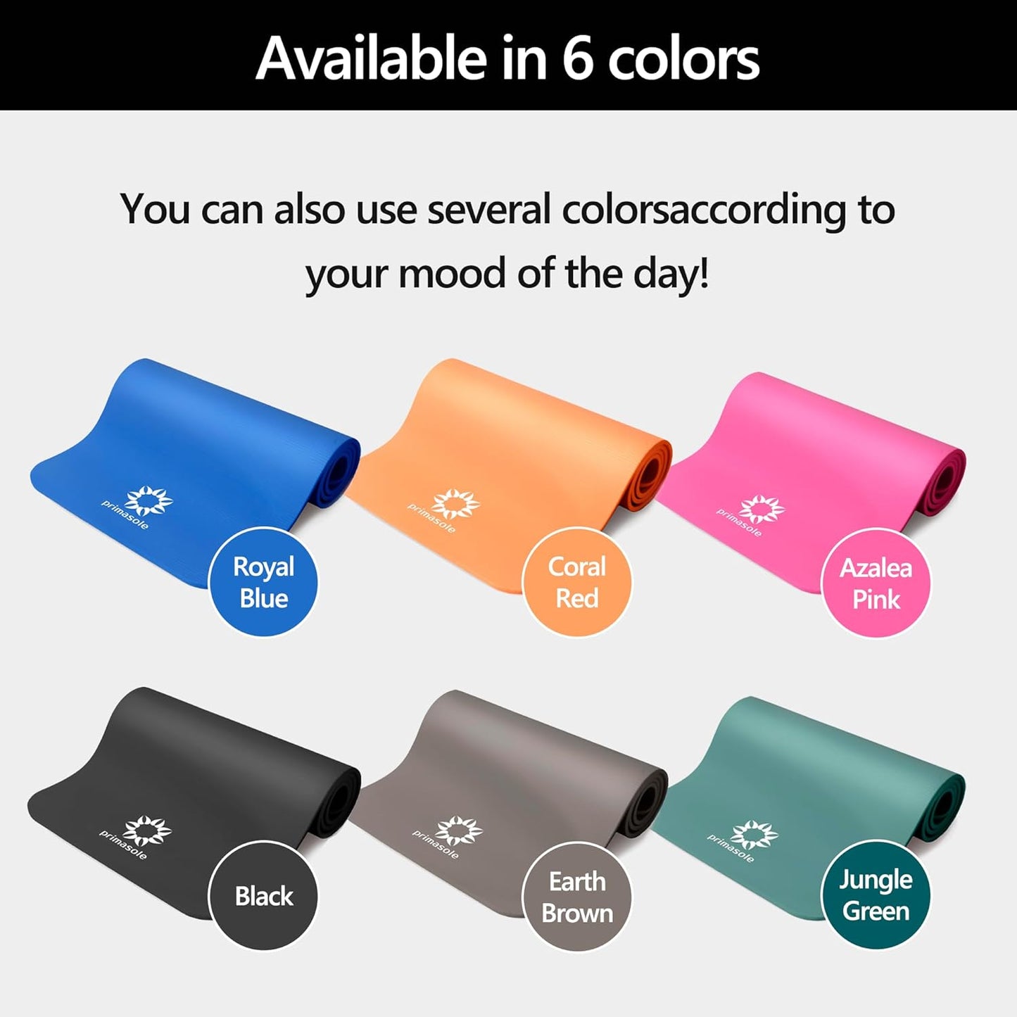 1/2-Inch Extra Thick NBR Yoga Mat with Enhanced Stability - Textured Design, Lightweight Mat with Carrying Strap & Case for Yoga, Pilates, Gym & Home Use (Multiple Colors)
