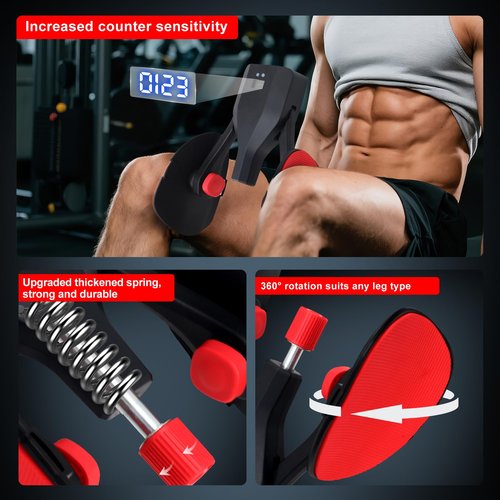 Thigh Master Thigh Trainer Hip Trainer Kegel Exerciser 77LB, Pelvic Floor Trainer with Leg Straps, Inner Thigh Exercise Workout Equipment for Home, Pelvic Floor Strengthening Device for Women Men