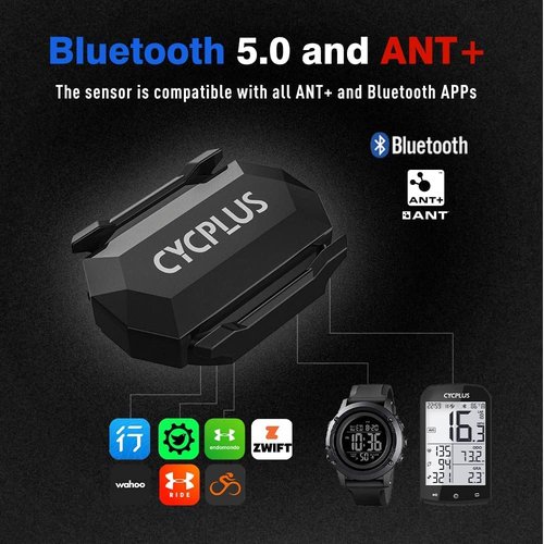 CYCPLUS Bike Speed and Cadence Sensor, Wireless Cycling Speed Sensor Ant+/Bluetooth