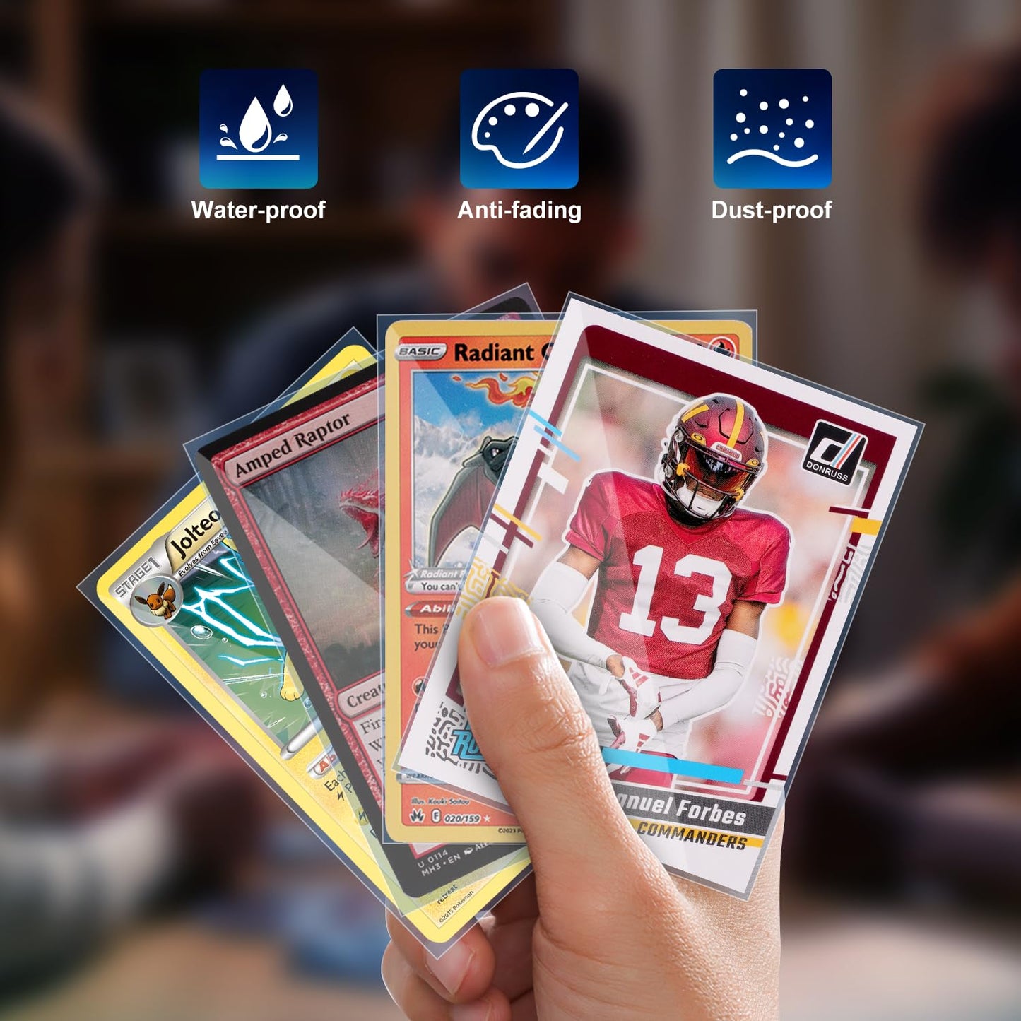 1000ct Card Sleeves for Trading Cards, Clear Penny Sleeves, Baseball Card Sleeve, Soft Sports Card Sleeve, Plastic Card Protector Fit for MTG Game Card Standard Cards